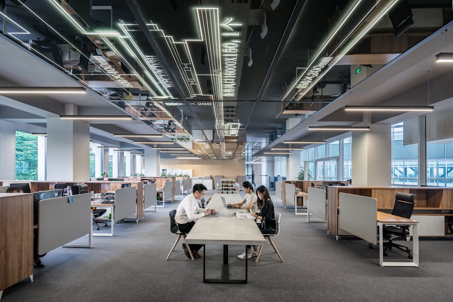 A modern office where the team handles loan paperwork and lender liaison