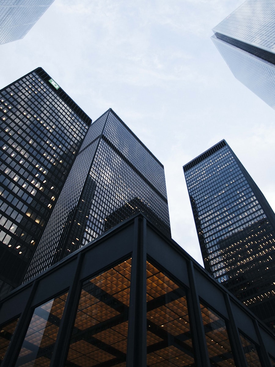 Modern professional office towers, representing the Spotto Finance office in Dandenong